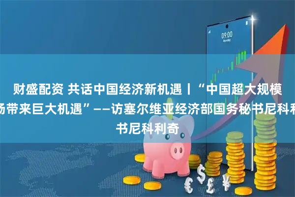 财盛配资 共话中国经济新机遇丨“中国超大规模市场带来巨大机遇”——访塞尔维亚经济部国务秘书尼科利奇